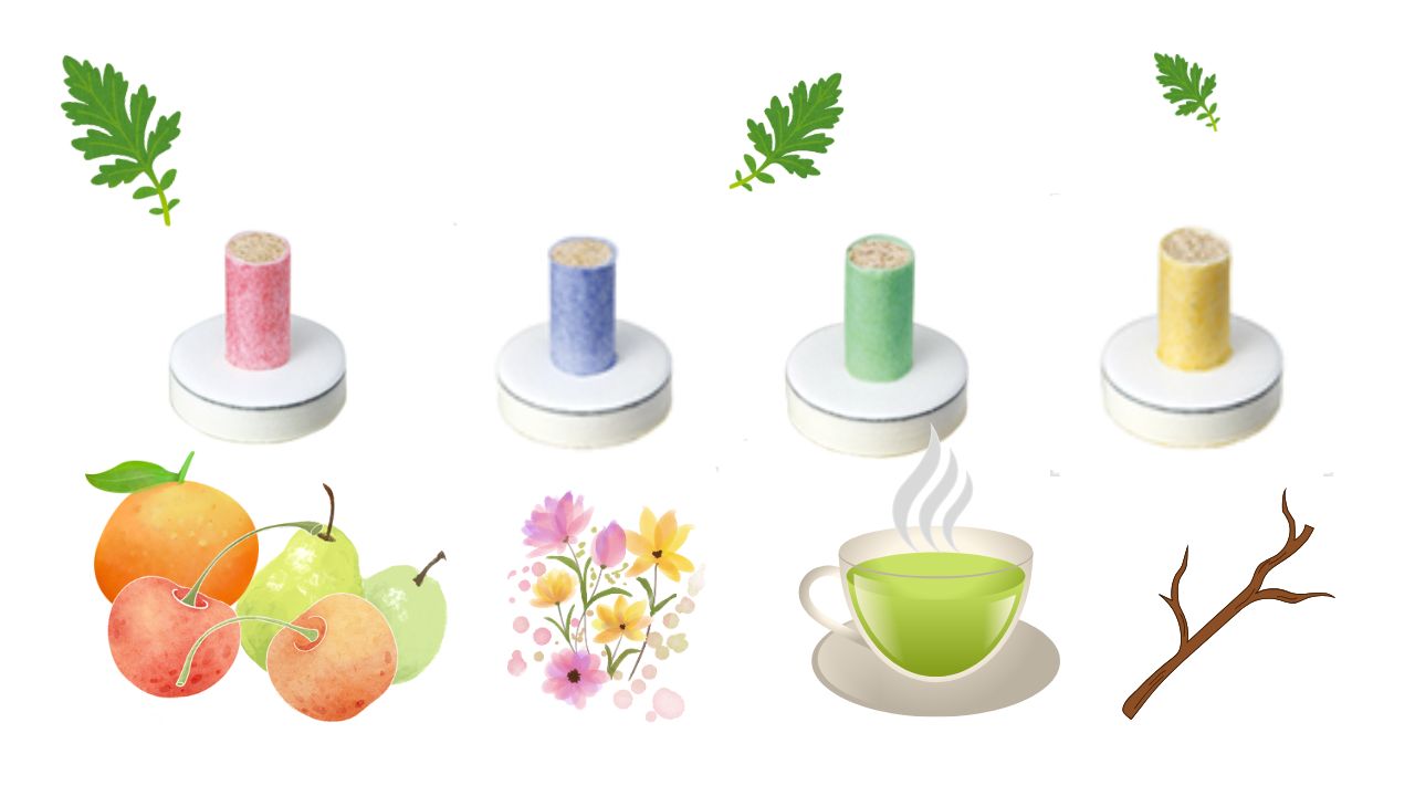 お灸の種類イラスト