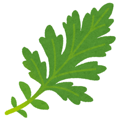 ヨモギの葉のイラスト